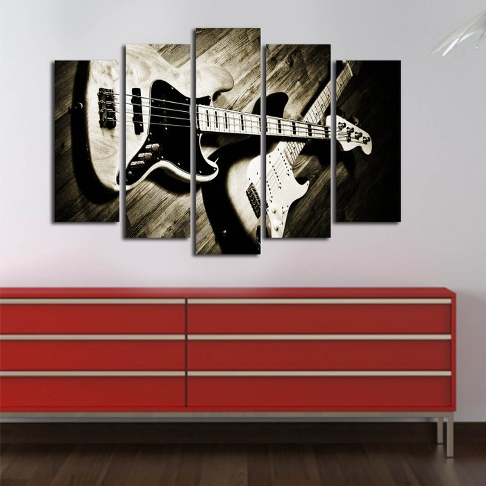 Wallity Set de 5 pinturas decorativas en lienzo Multicolor 5PATK-36